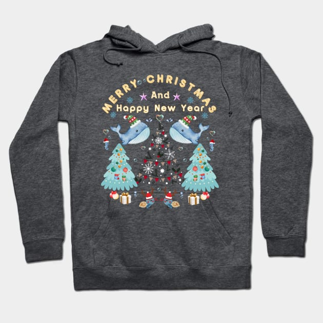 Merry Christmas and Happy New Year under the sea Hoodie by ATime7